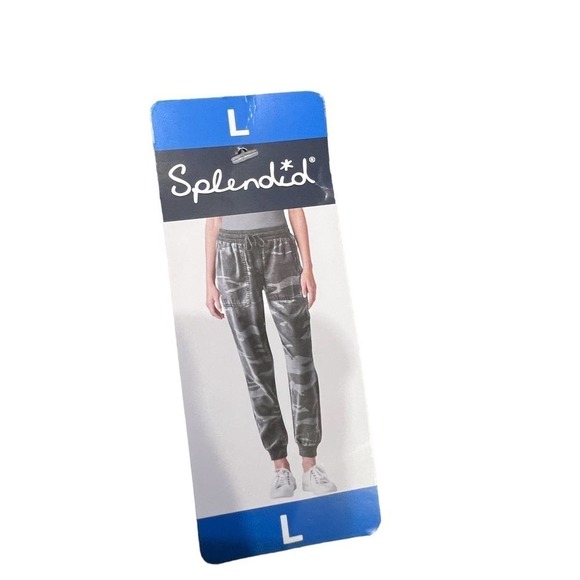 NWT Splendid Camo gray jogger pants  sz Large - Picture 3 of 4